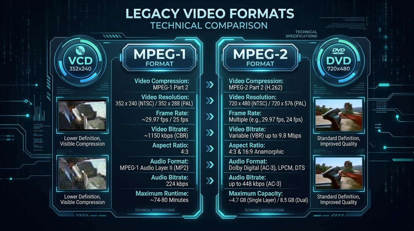 MPEG-1 vs MPEG-2 vs .MPG: Format Differences
